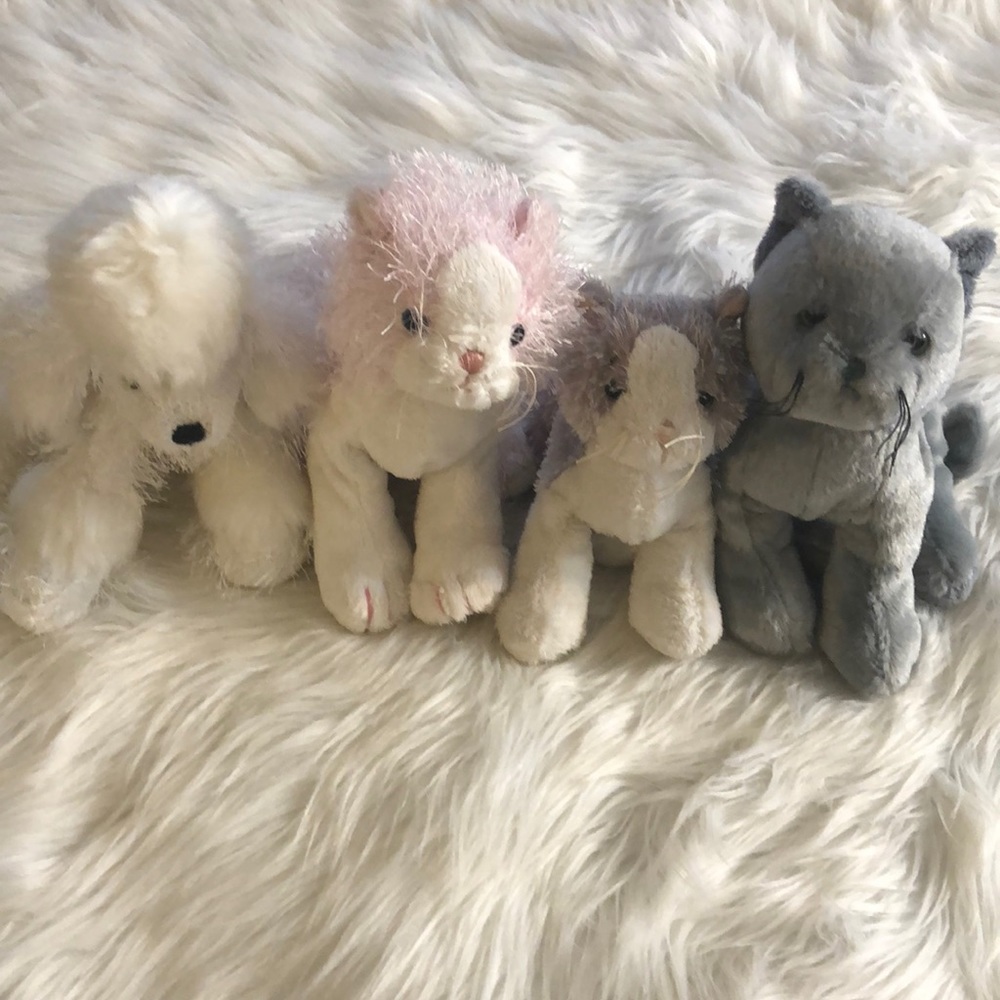 Webkins Plush Cat and Dog Lot of 4 Stuffed Animals